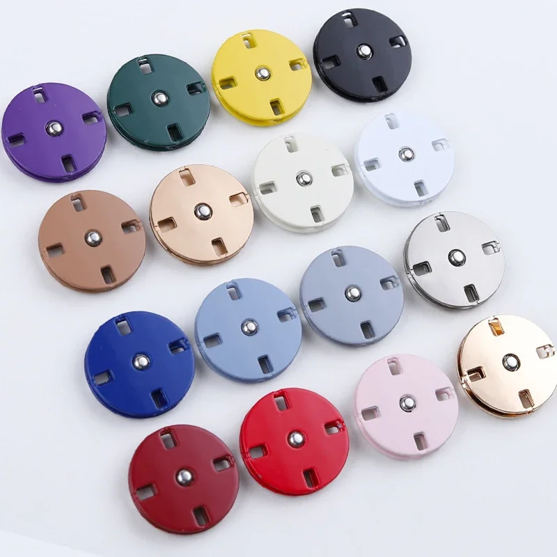 Button Hole Cutter - Colorful Metal Snap Buttons for Men's