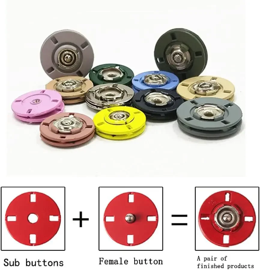 Colorful Metal Snap Buttons fo - Button Hole Cutter recension och pris