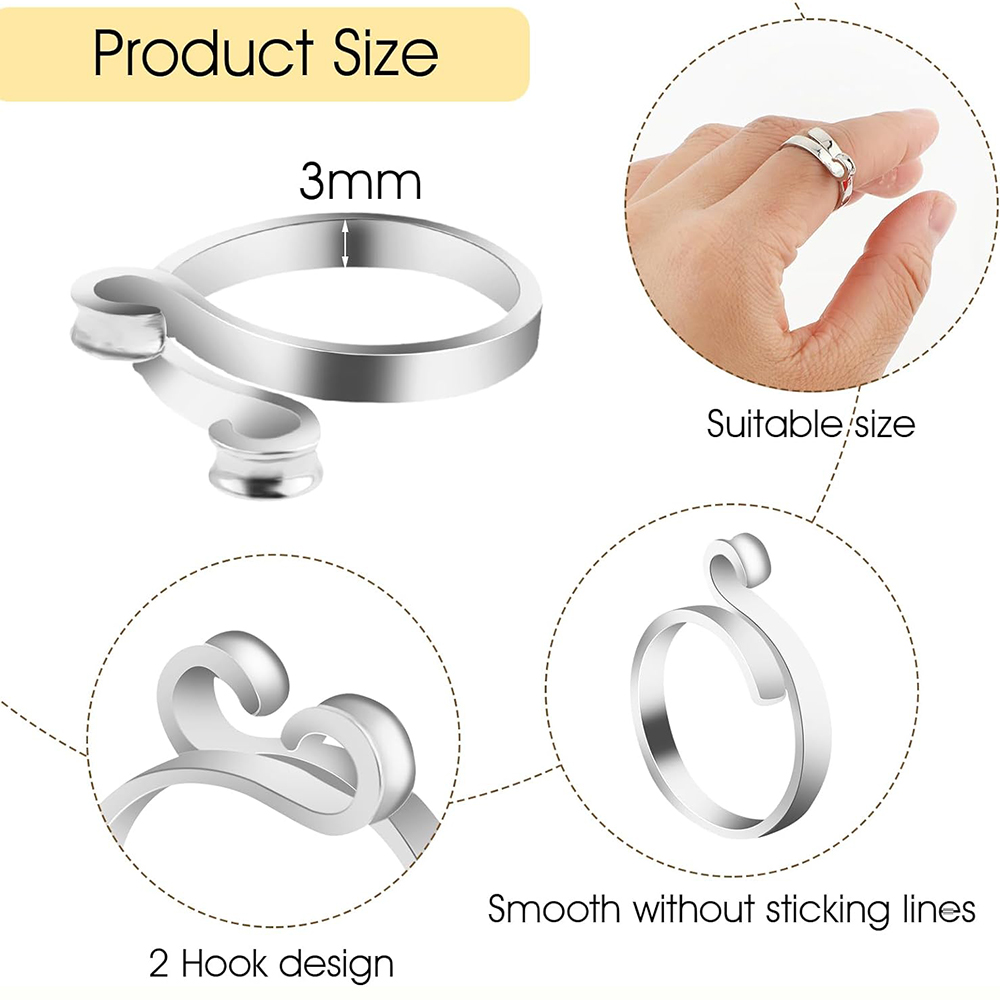 Knitting Crochet Loop Rings Kn - Sewing Thimble Metal recension och pris