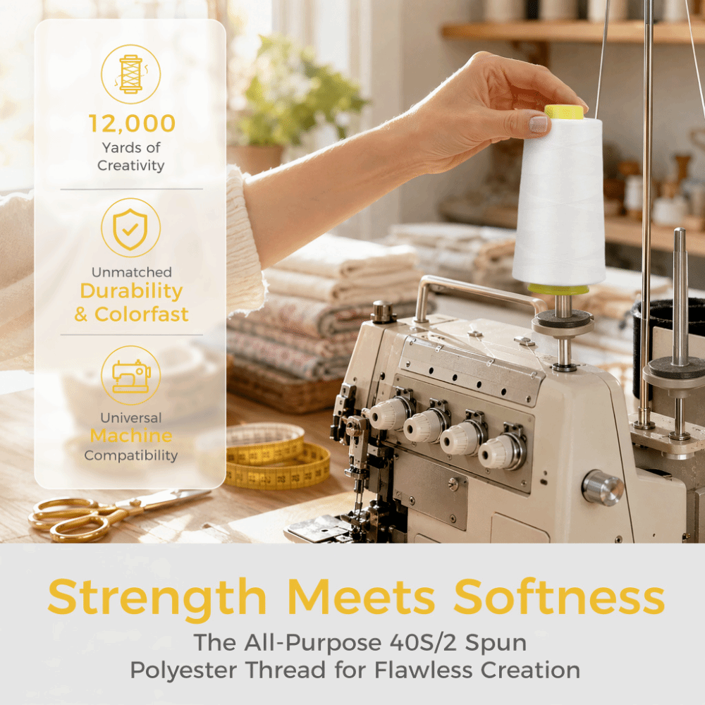 4Pcs 3000 Yards Each Serger Th - Serger Thread Cone recension och pris