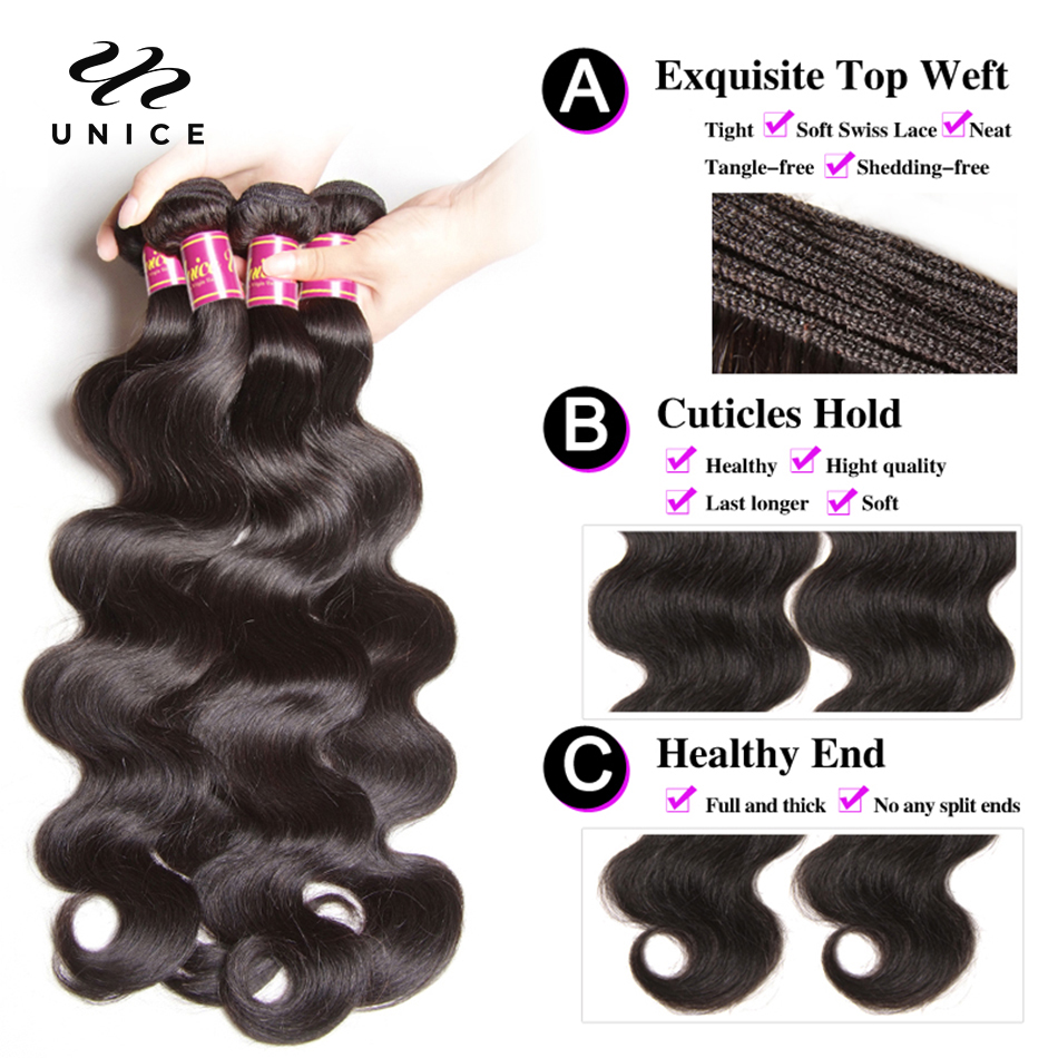 UNice Body Wave Bundles Natura - Sewing Lab recension och pris