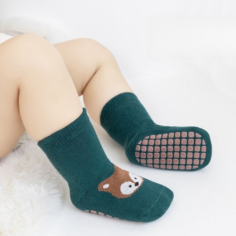 Baby Anti Slip Floor Socks Cot - Gripper Foot Walking recension och pris