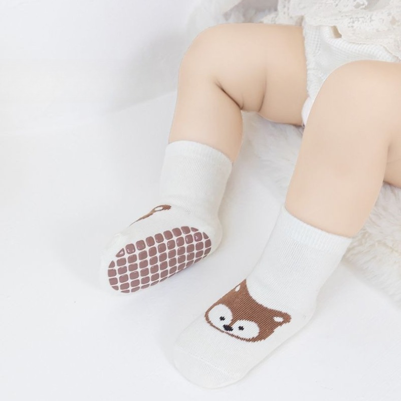 Baby Anti Slip Floor Socks Cot - Gripper Foot Walking recension och pris