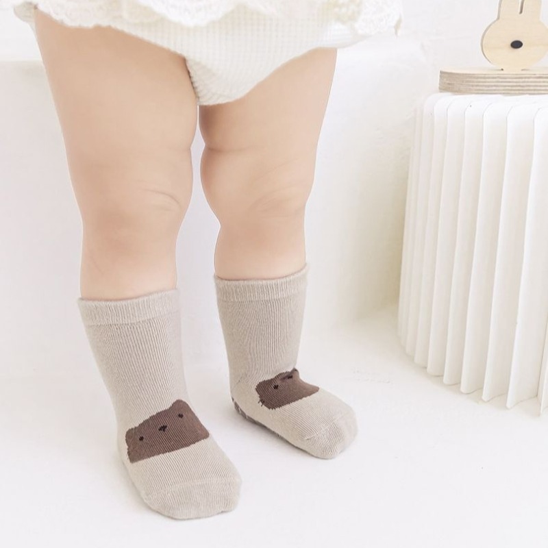 Baby Anti Slip Floor Socks Cot - Gripper Foot Walking recension och pris