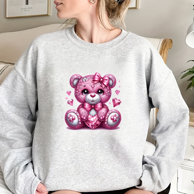 Pink Diamond Bear Heat Transfe - Iron On Patch recension och pris