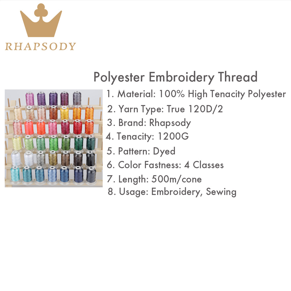 40W Polyester Embroidery Threa - Serger Thread Cone recension och pris