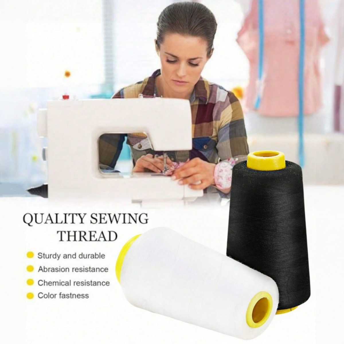 1-6Rolls 3000 Yard Each Serger - Serger Thread Cone recension och pris