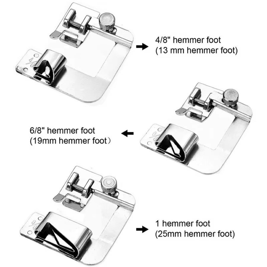 1PCS-3PCS 13/19/25mm Domestic  - Rolled Hem Foot recension och pris