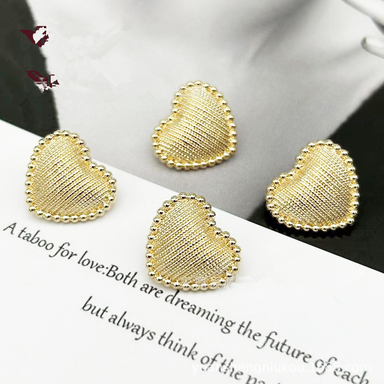 10PCS Metal Heart Buttons Hear - Button Hole Cutter recension och pris