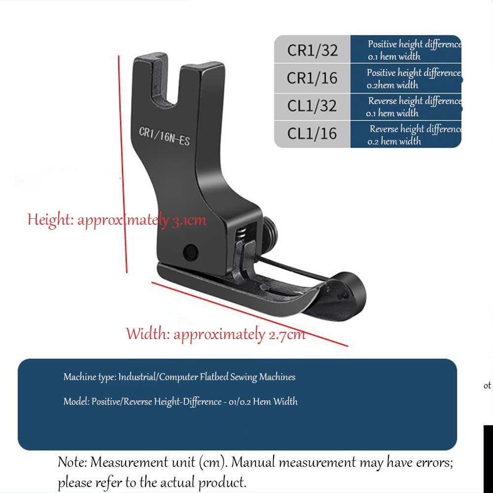 Black Titanium Steel High-Low  - Rolled Hem Foot recension och pris