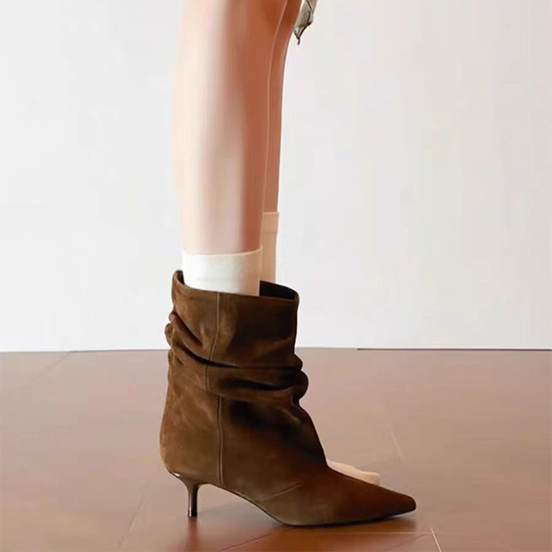 Women Stack Boot,Designer Poin - Sewing Nylon recension och pris