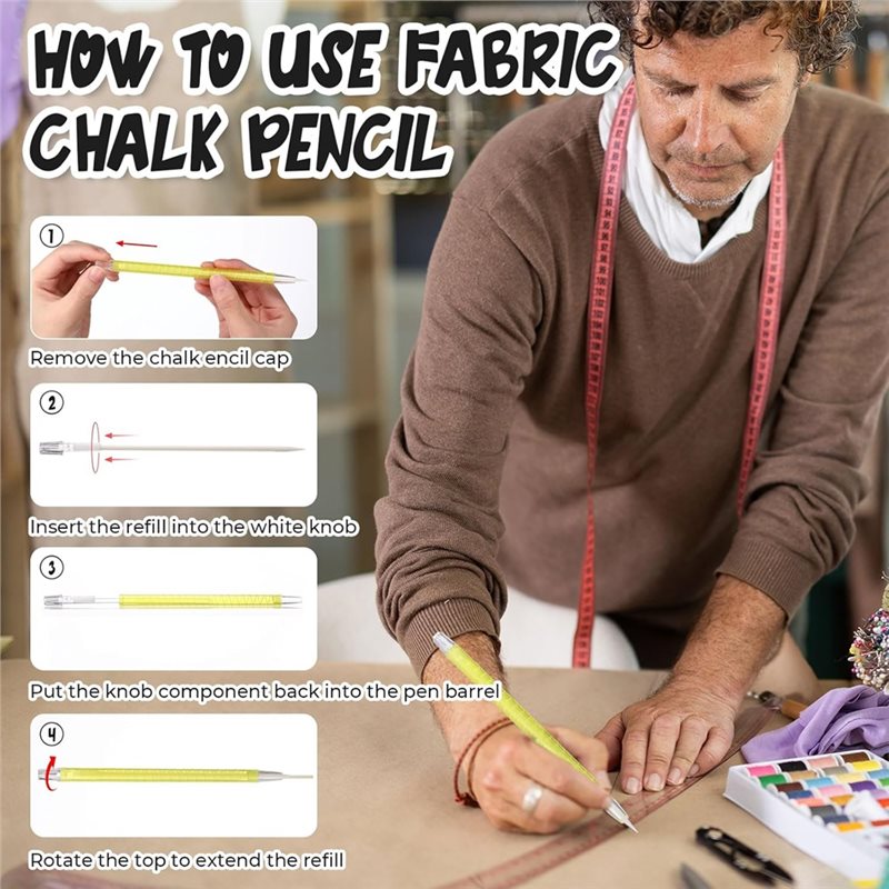 White Refill Fabric Markers An - Tailor Chalk Marker recension och pris