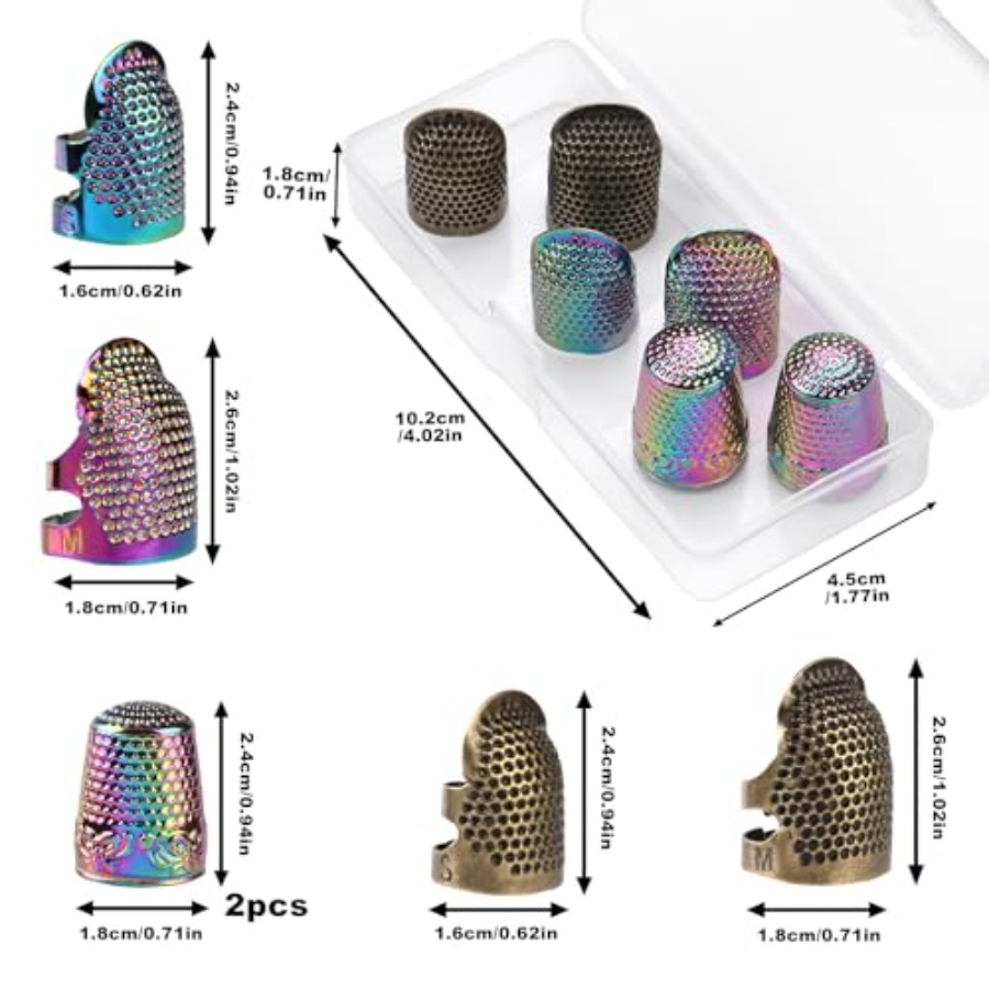 Thimbles for Hand Sewing, 6 PC - Sewing Thimble Metal recension och pris