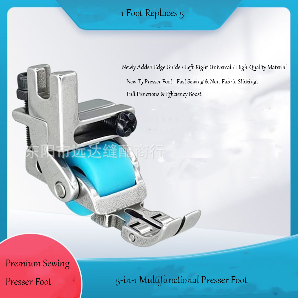 T5 3-Roller Left-Right Edge Gu - Rolled Hem Foot recension och pris