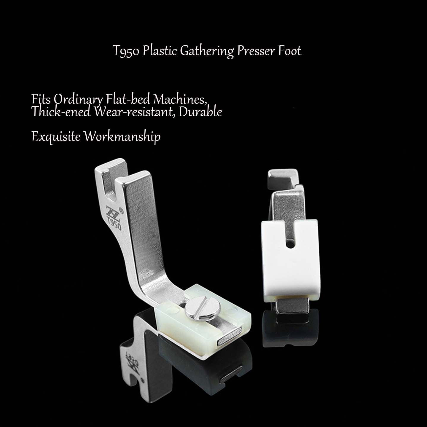 T950 Teflon Plastic Gathering  - Rolled Hem Foot recension och pris