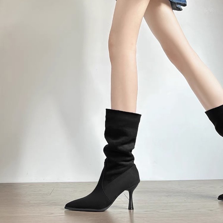 Cow Suede Mid-calf Modern Boot - Sewing Nylon recension och pris