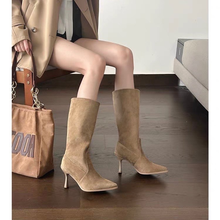Cow Suede Mid-calf Modern Boot - Sewing Nylon recension och pris