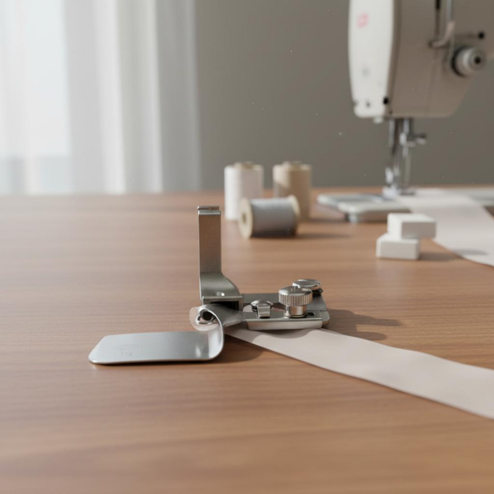 Curved Hem Presser Foot Long-L - Rolled Hem Foot recension och pris