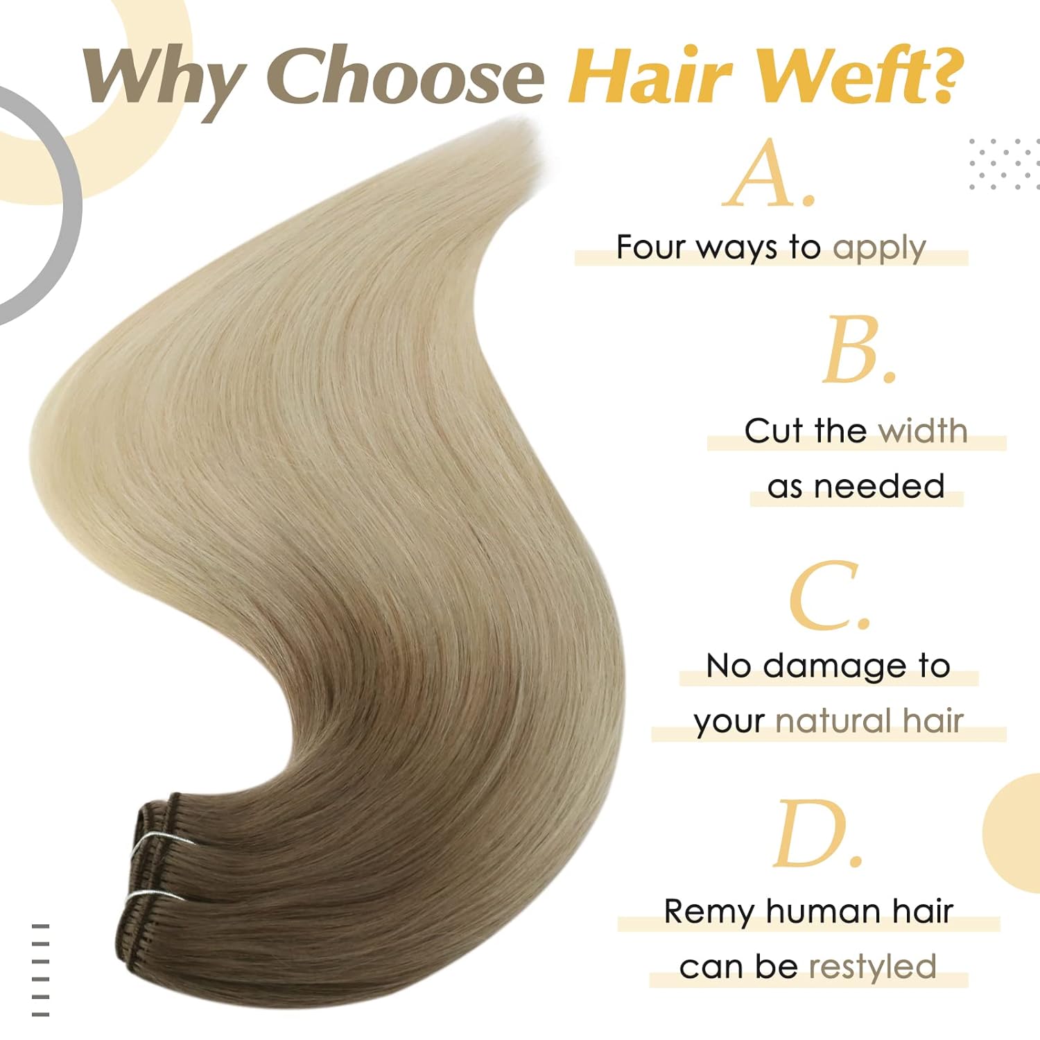 Full Shine Human Hair Weft Ext - Sewing Lab recension och pris