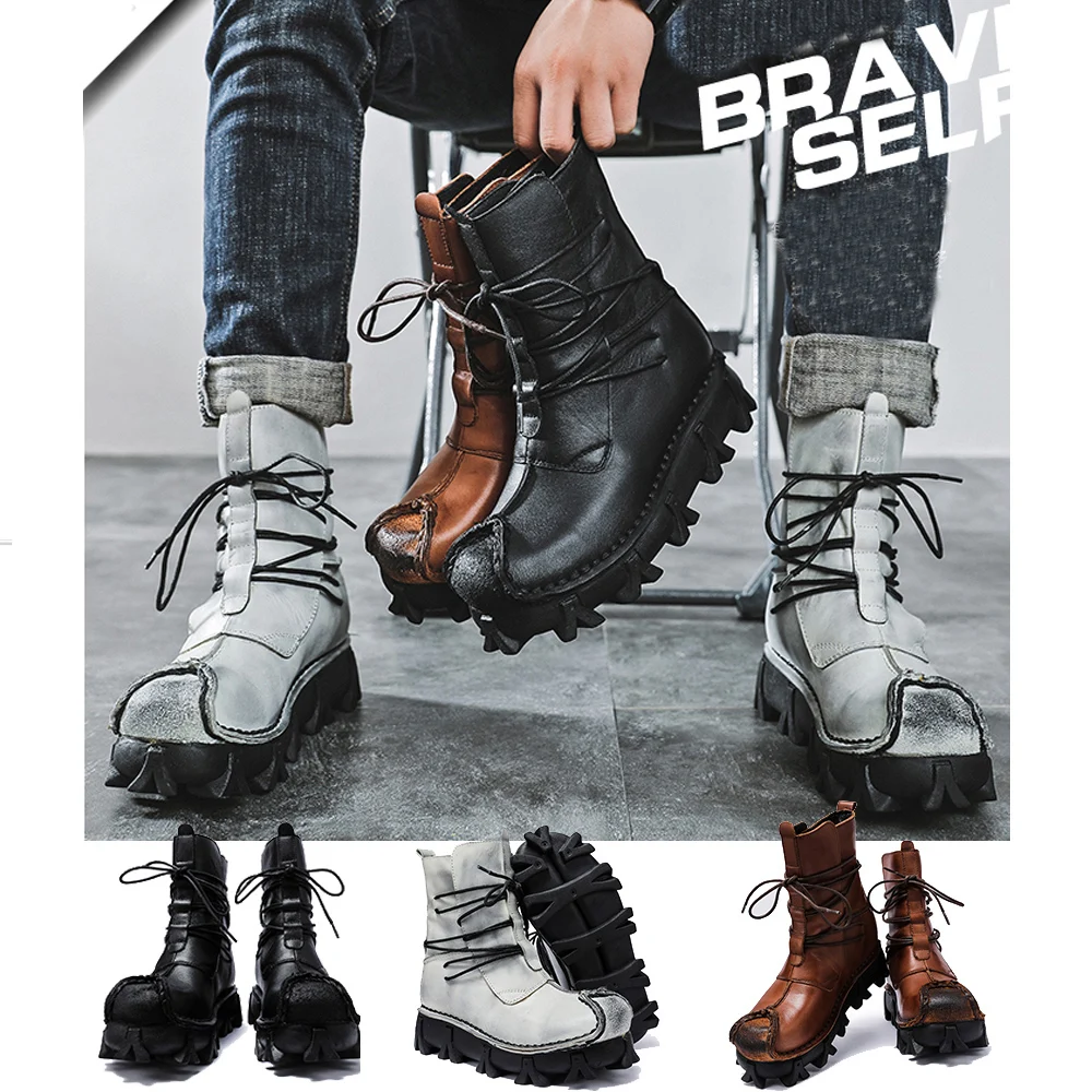 Men's Genuine Leather Skull Bo - Sewing Latex recension och pris